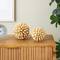Brown Wood Handmade Tree Trunk Inspired Decorative Orbs & Vase Filler Set